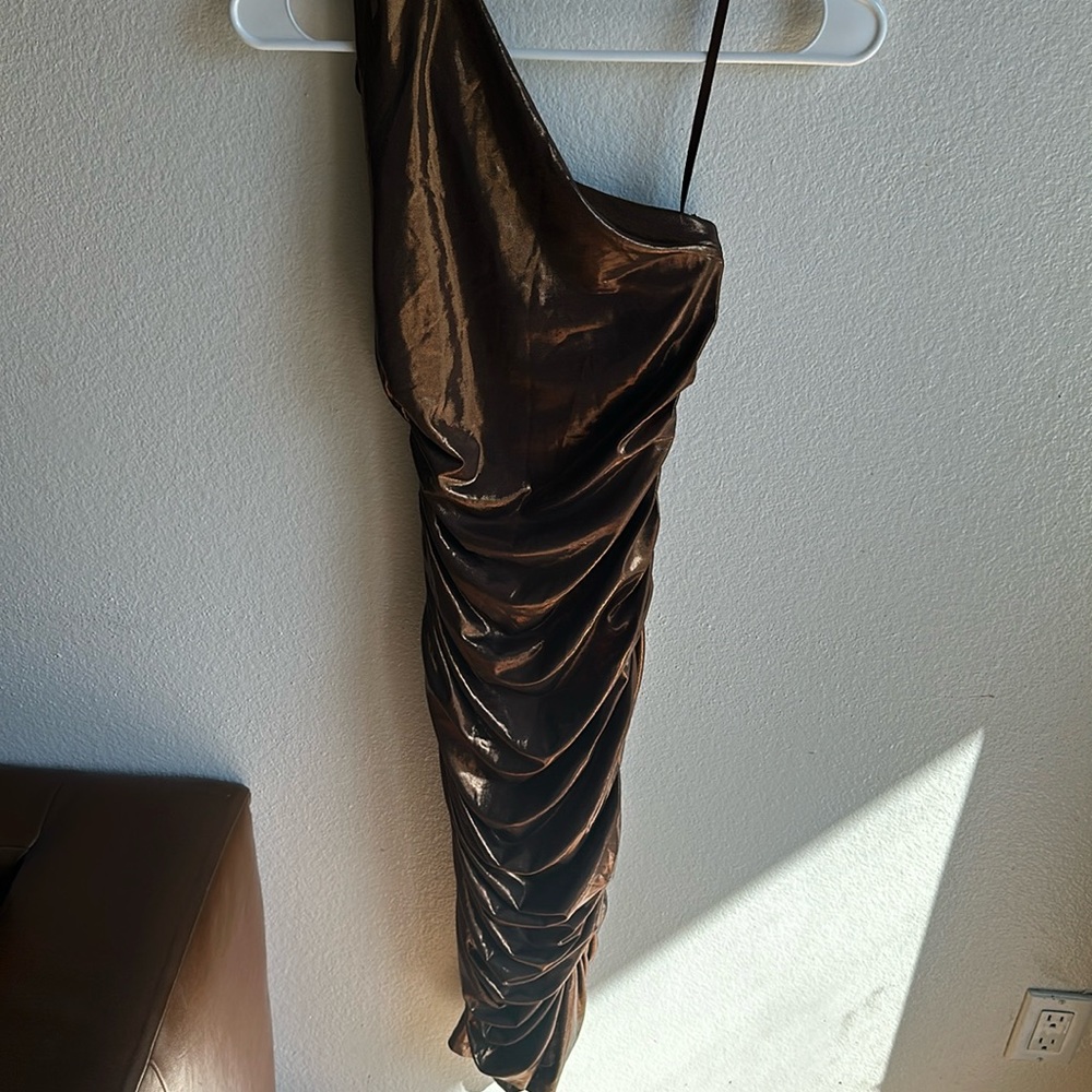 bronze dress